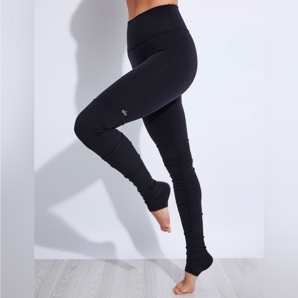 Alo Yoga Solid Black Goddess Leggings - Picture 1 of 9